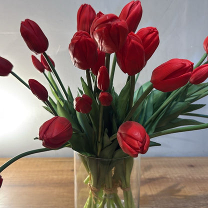 Buquê tulipa toque real vermelho