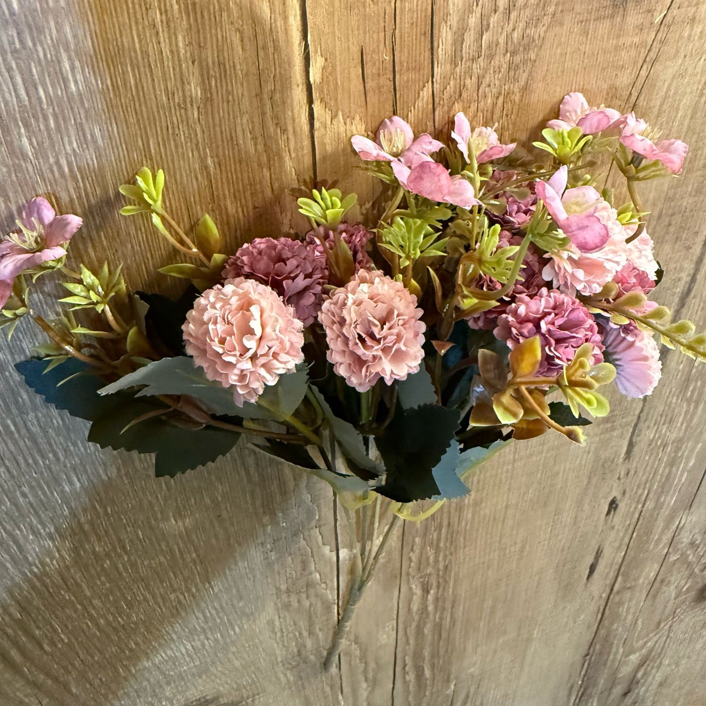 Mini buquê amor-perfeito cor lilás e rosa claro