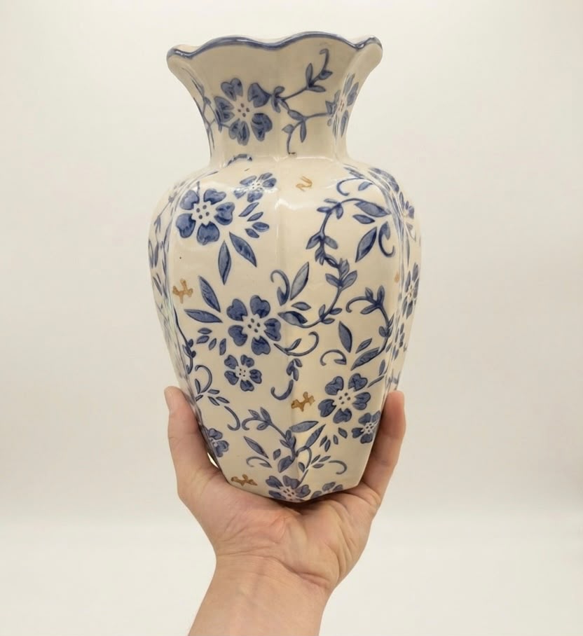 Vaso de Cerâmica Vintage – 24 cm