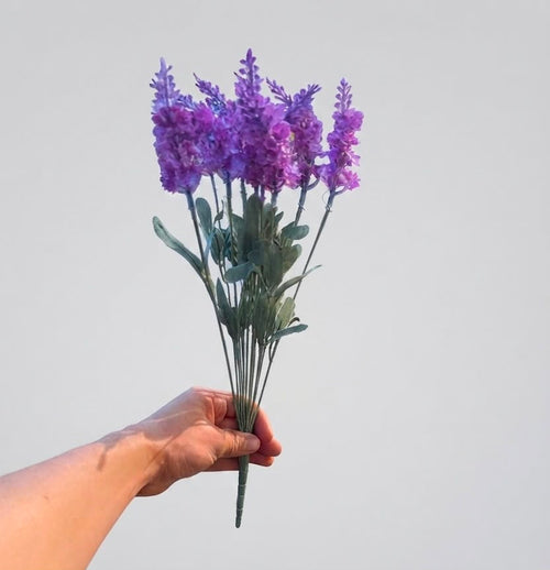 Buquê de Lavanda Rosa Artificial – 38 cm